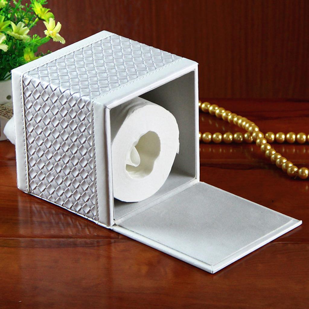 Tissue Box Cover Holder Case Paper Dispenser for Bathroom Bedroom White