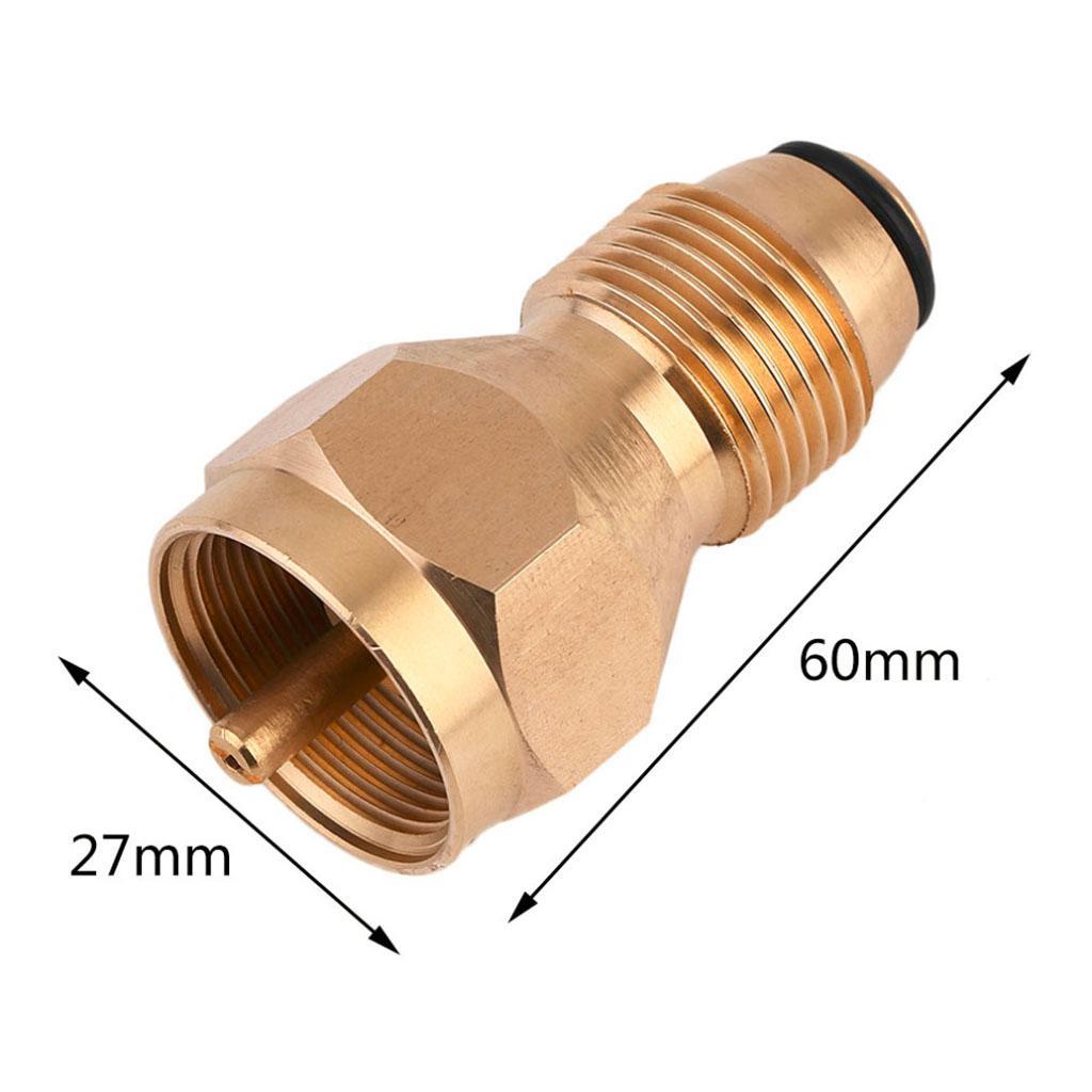 1 Pack Propane Refill Adapter Lp Gas Cylinder Tank Coupler Heater 1lb, Brass