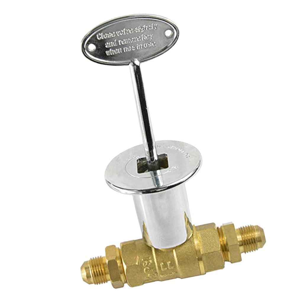 1/2-Inch Straight Quarter-Turn Shut-Off Valve Kit for NG LP Gas Fire Pits