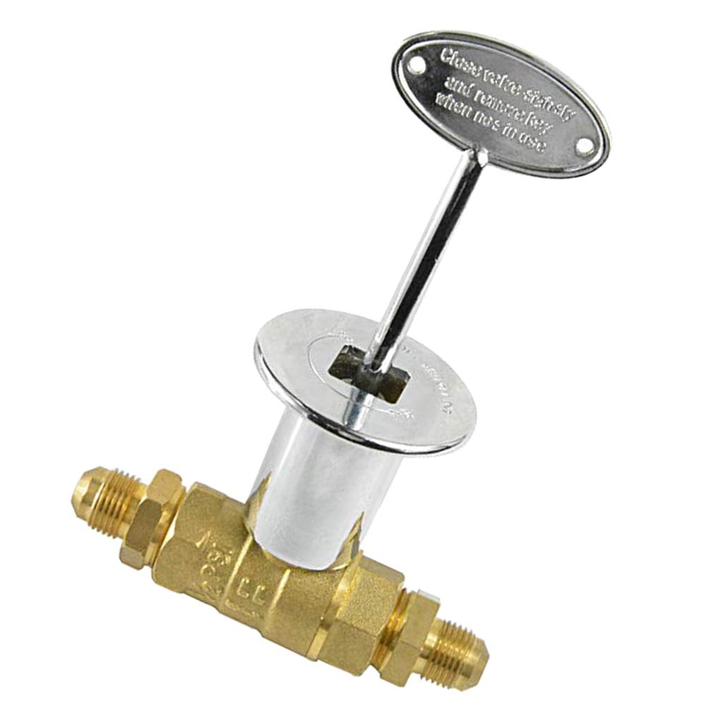 1/2-Inch Straight Quarter-Turn Shut-Off Valve Kit for NG LP Gas Fire Pits