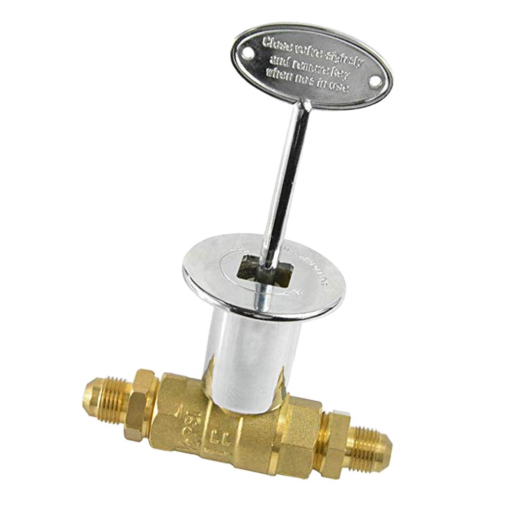 1/2-Inch Straight Quarter-Turn Shut-Off Valve Kit for NG LP Gas Fire Pits