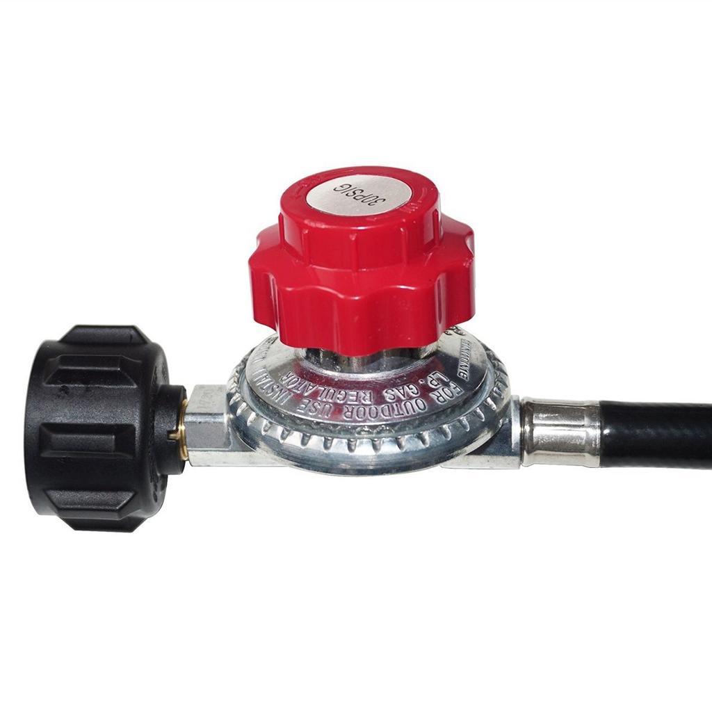 High Pressure Propane 0-30 PSI Adjustable Regulator with 4' QCC1/Type1 Hose