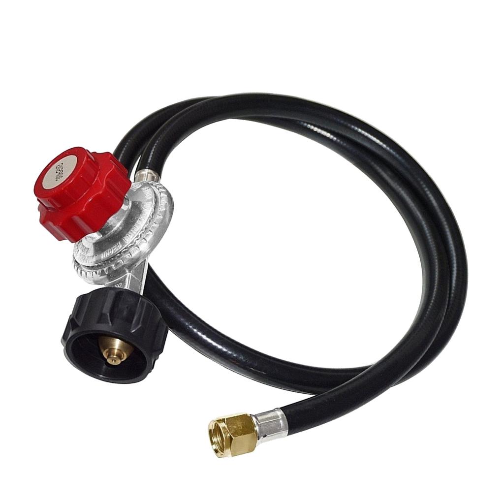 High Pressure Propane 0-30 PSI Adjustable Regulator with 4' QCC1/Type1 Hose