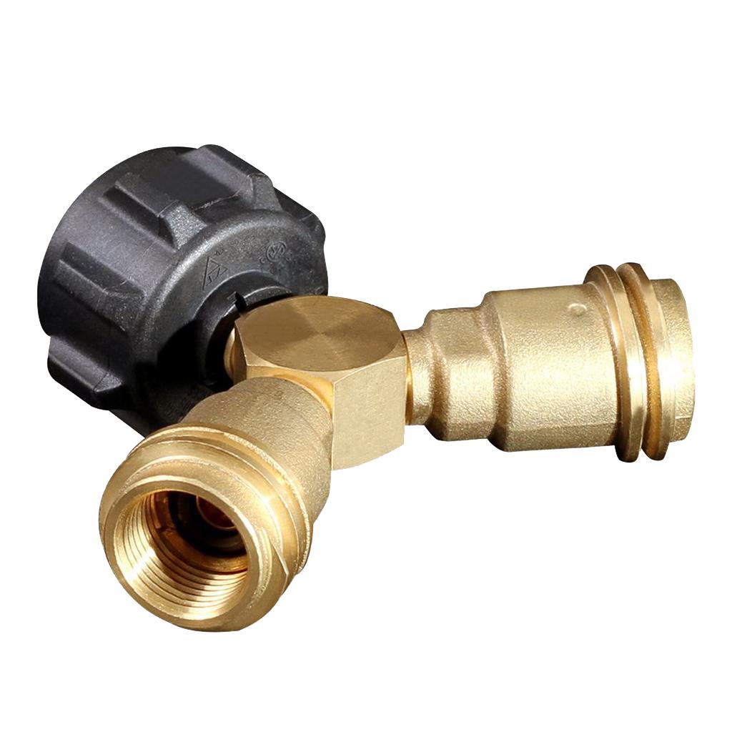 3-Way Propane Y Splitter, LP Gas Tee Valve, QCC1 Brass T Adapter Splitters