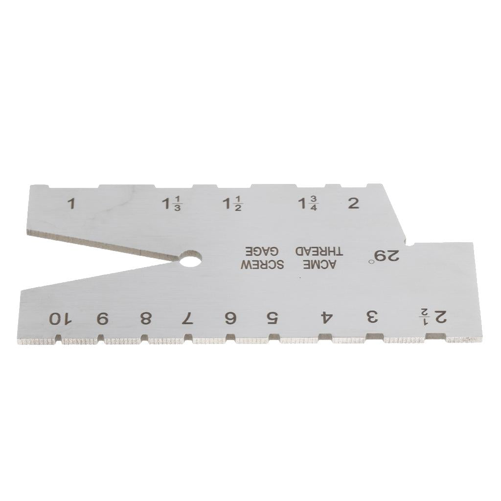 Stainless Steel 29 Degree Screw Thread Angle Gauge Welding Inspection Ruler