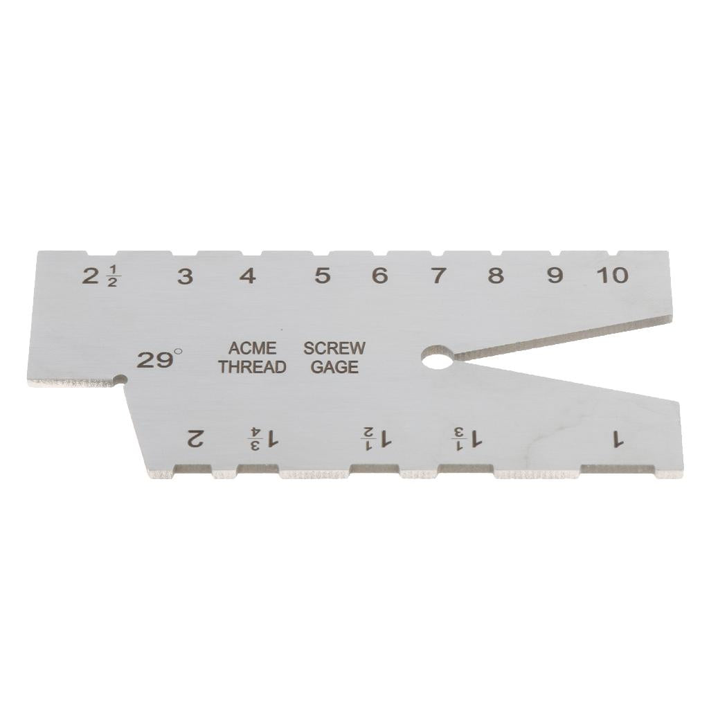 Stainless Steel 29 Degree Screw Thread Angle Gauge Welding Inspection Ruler