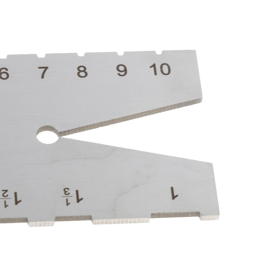 Stainless Steel 29 Degree Screw Thread Angle Gauge Welding Inspection Ruler