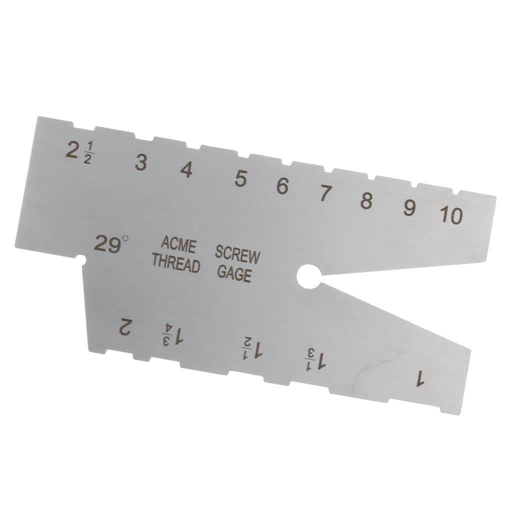 Stainless Steel 29 Degree Screw Thread Angle Gauge Welding Inspection Ruler