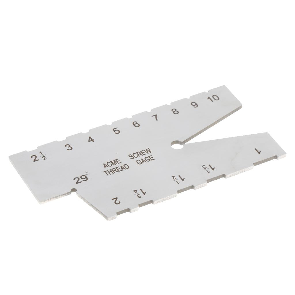 Stainless Steel 29 Degree Screw Thread Angle Gauge Welding Inspection Ruler