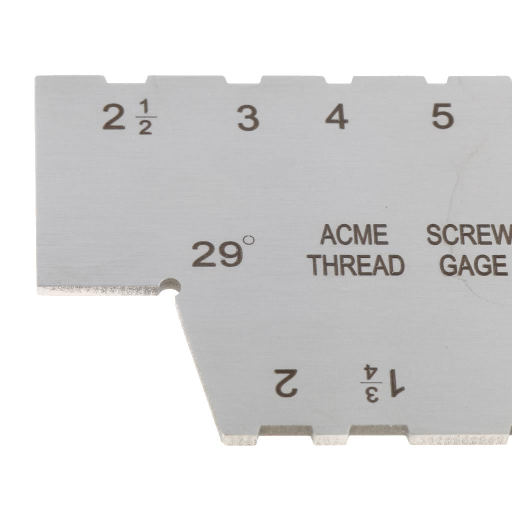 Stainless Steel 29 Degree Screw Thread Angle Gauge Welding Inspection Ruler