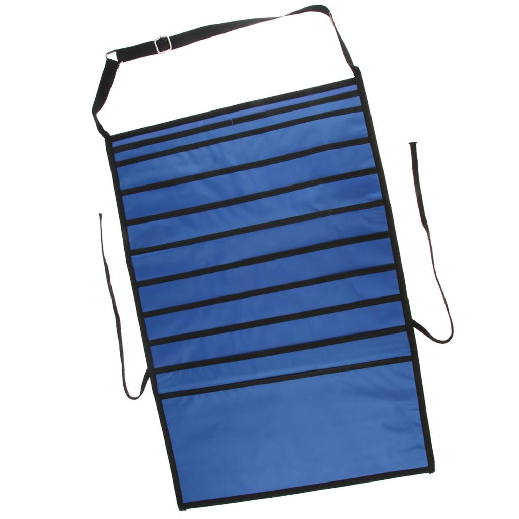 Desk Pocket Organizer Bedside Storage Bag Oxford Cloth Book Student Blue