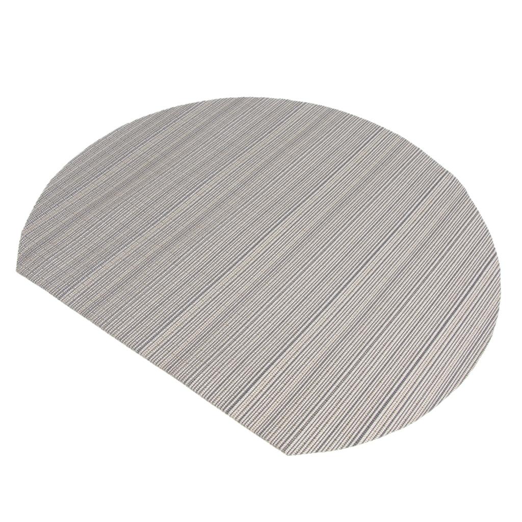 Semi-Circle Placemat Pad Table Coaster Bowl Mat Heat Resistant  Grey Stripe