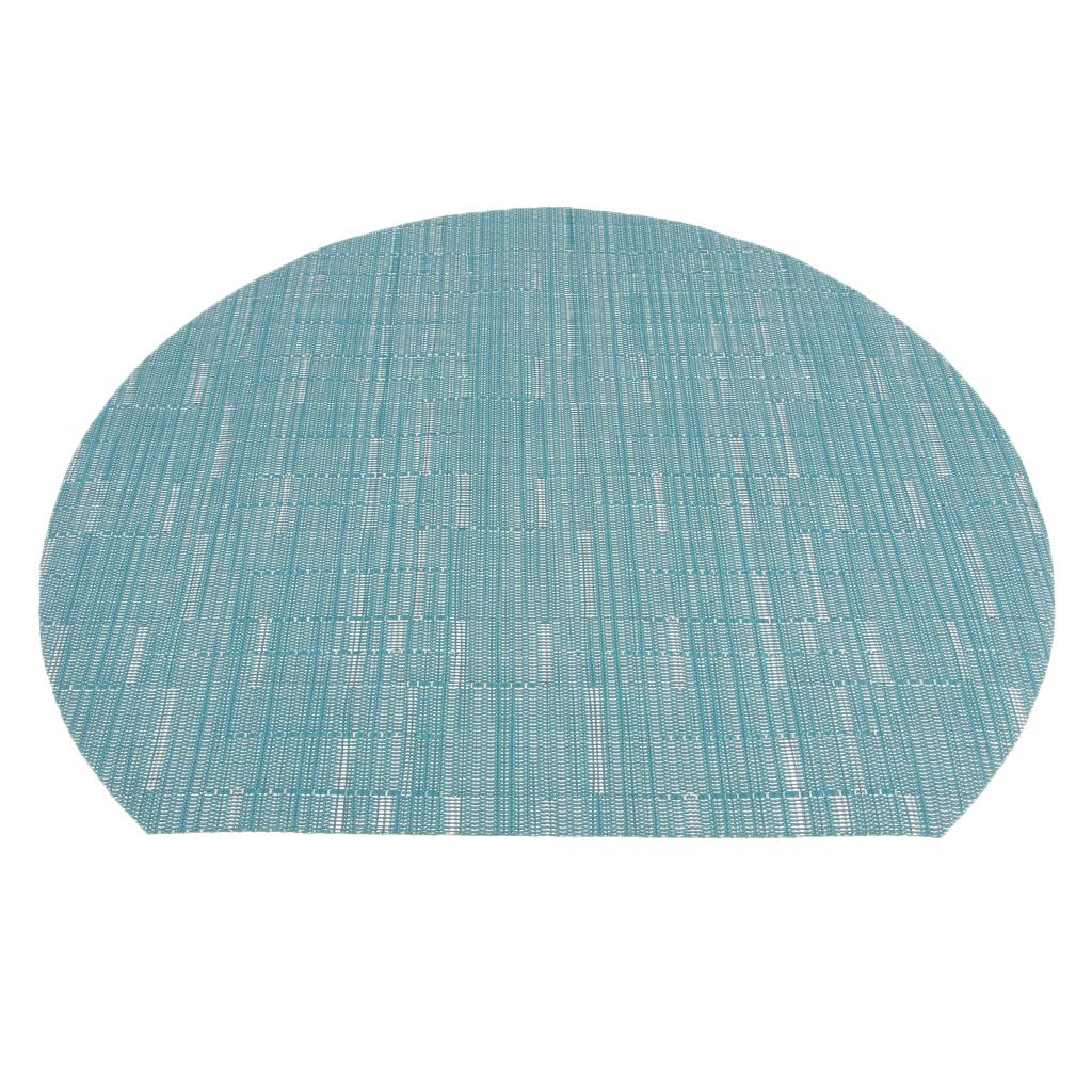Semi-Circle Placemat Pad Table Coaster Bowl Mat Heat Resistant  Blue
