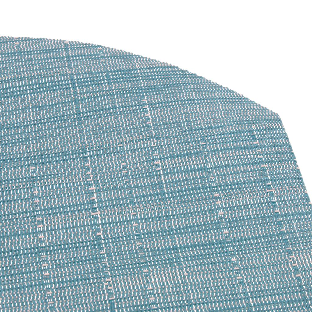 Semi-Circle Placemat Pad Table Coaster Bowl Mat Heat Resistant  Blue