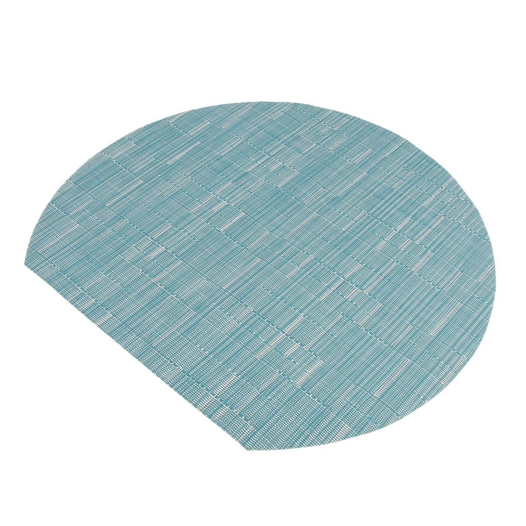 Semi-Circle Placemat Pad Table Coaster Bowl Mat Heat Resistant  Blue