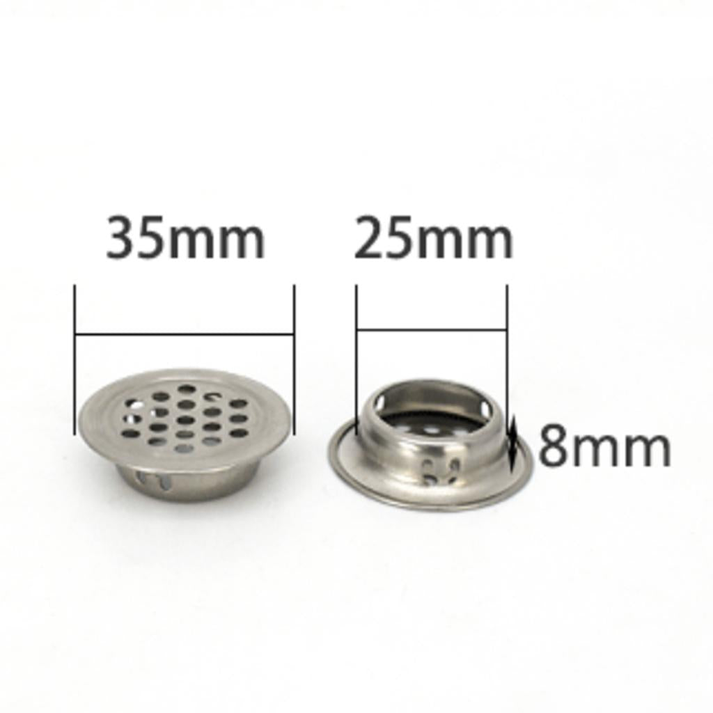 Stainless Steel Air Vent Louver Round Hole Air Vent Cover Louver 25mm