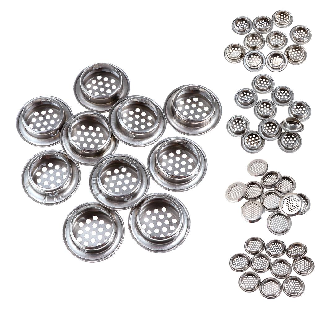 Cabinet Air Vents Cover Stainless Steel Round Vent Mesh Hole Louver 19mm