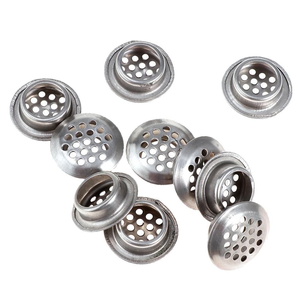 Cabinet Air Vents Cover Stainless Steel Round Vent Mesh Hole Louver 19mm