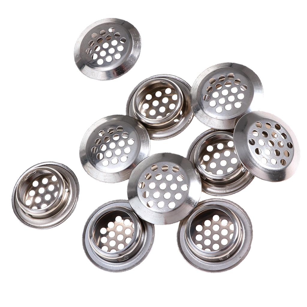 Cabinet Air Vents Cover Stainless Steel Round Vent Mesh Hole Louver 25mm