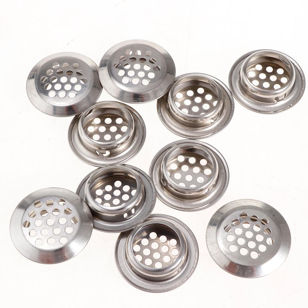 Cabinet Air Vents Cover Stainless Steel Round Vent Mesh Hole Louver 25mm