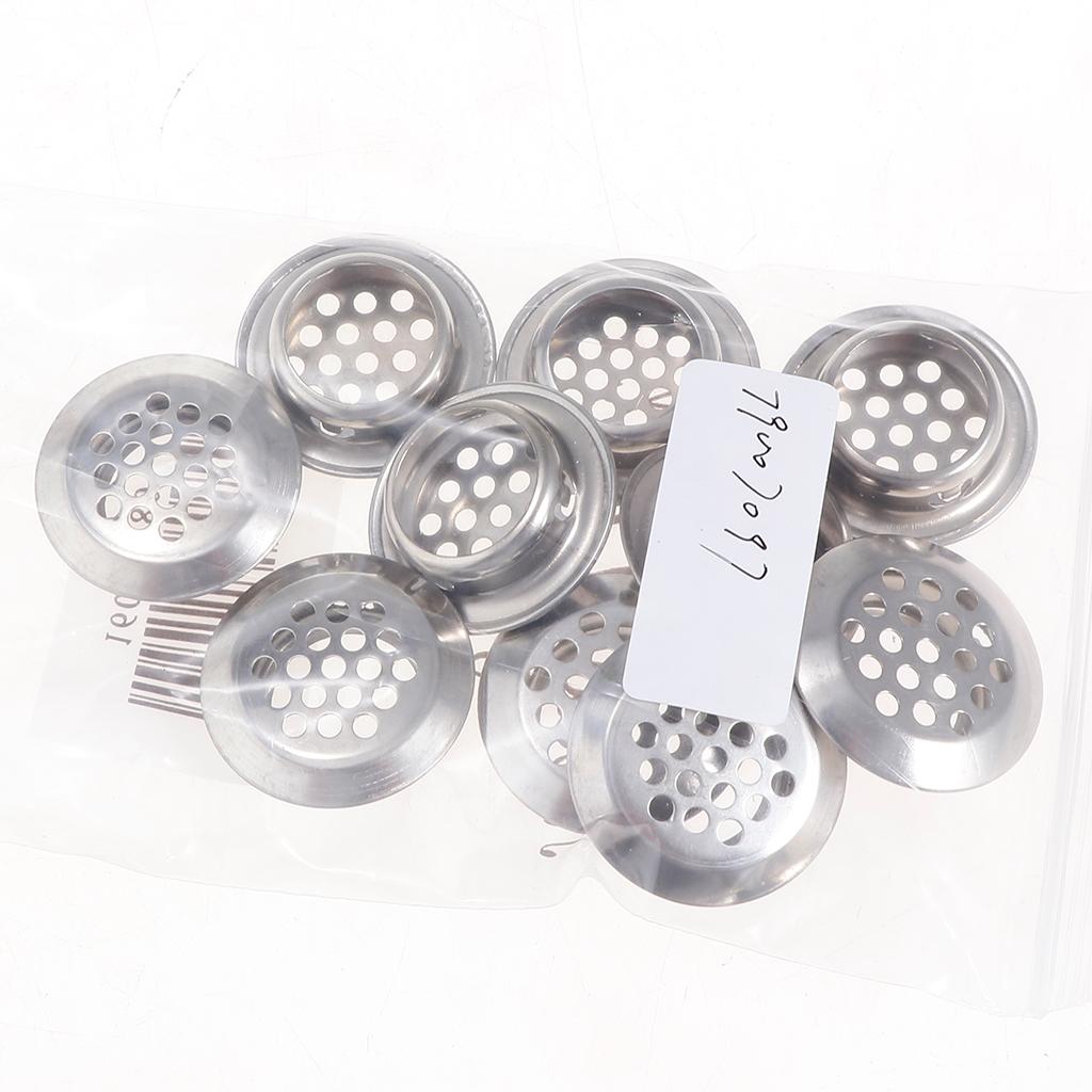 Cabinet Air Vents Cover Stainless Steel Round Vent Mesh Hole Louver 25mm