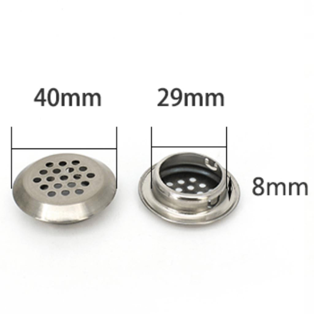 Cabinet Air Vents Cover Stainless Steel Round Vent Mesh Hole Louver 29mm