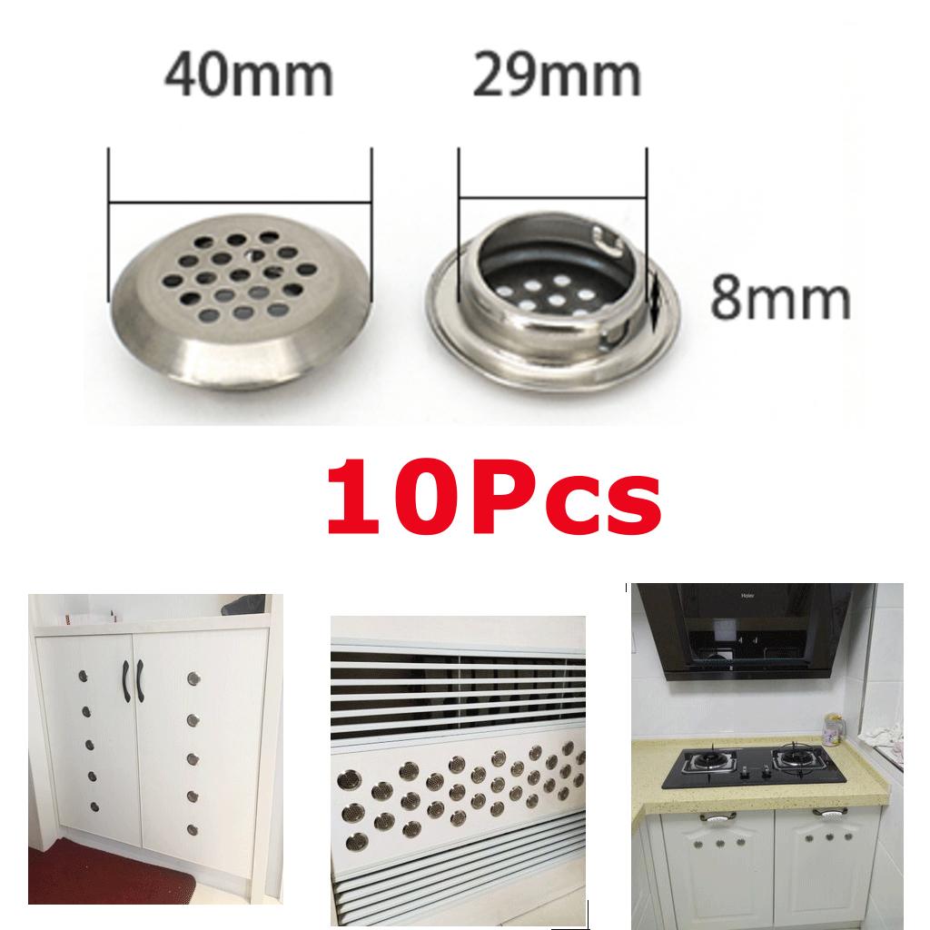 Cabinet Air Vents Cover Stainless Steel Round Vent Mesh Hole Louver 29mm