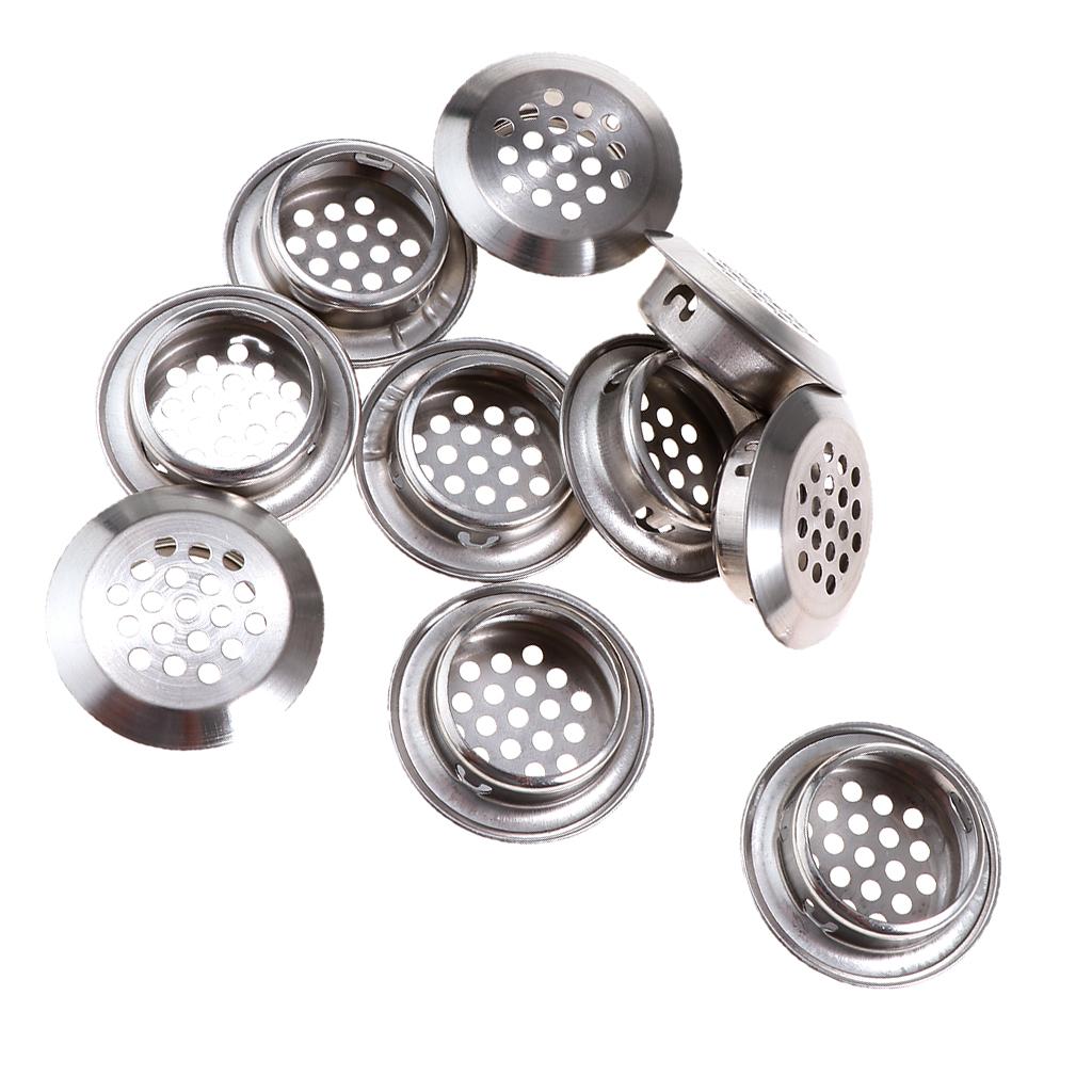 Cabinet Air Vents Cover Stainless Steel Round Vent Mesh Hole Louver 29mm