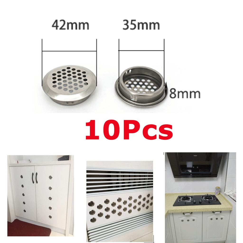 Cabinet Air Vents Cover Stainless Steel Round Vent Mesh Hole Louver 35mm