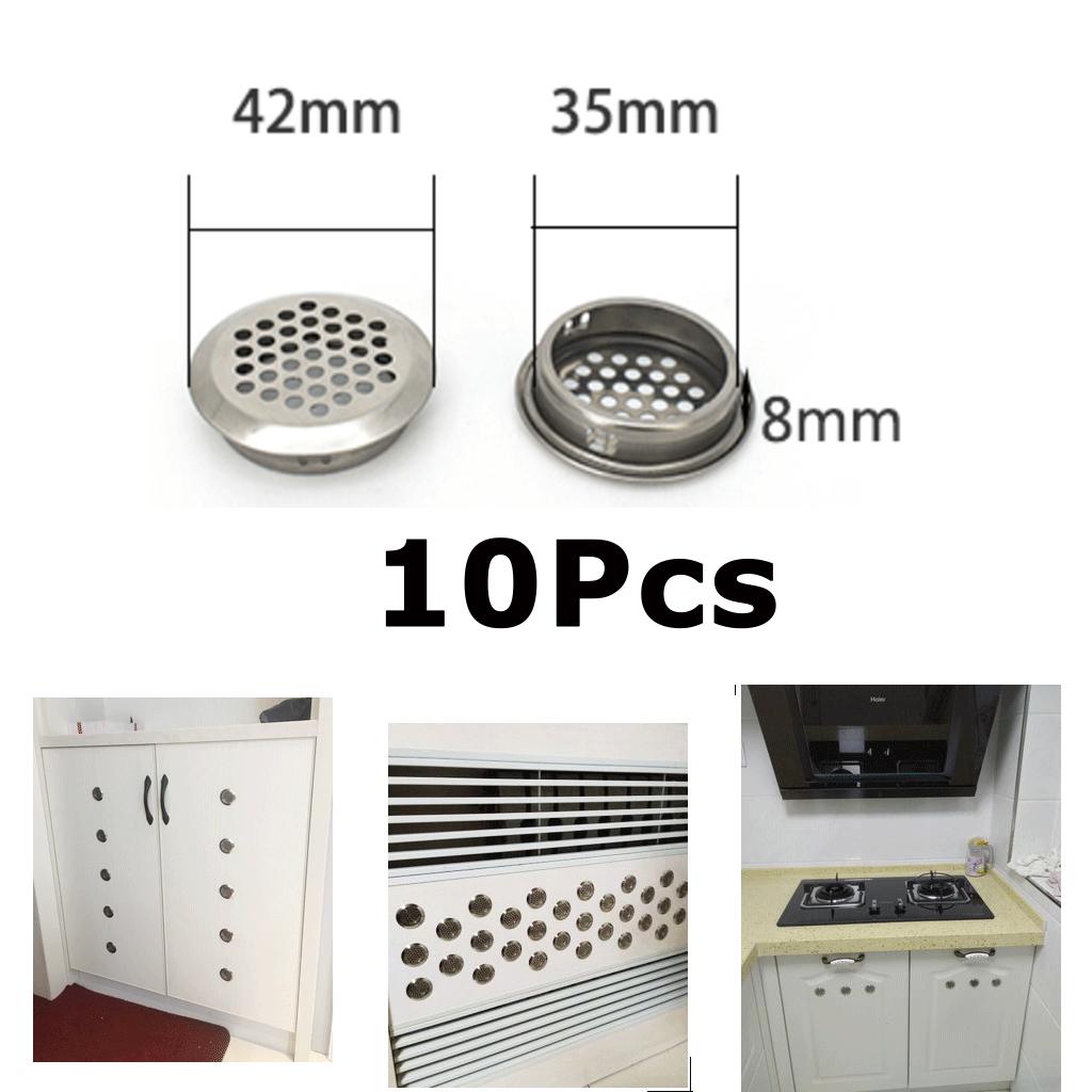 Cabinet Air Vents Cover Stainless Steel Round Vent Mesh Hole Louver 35mm