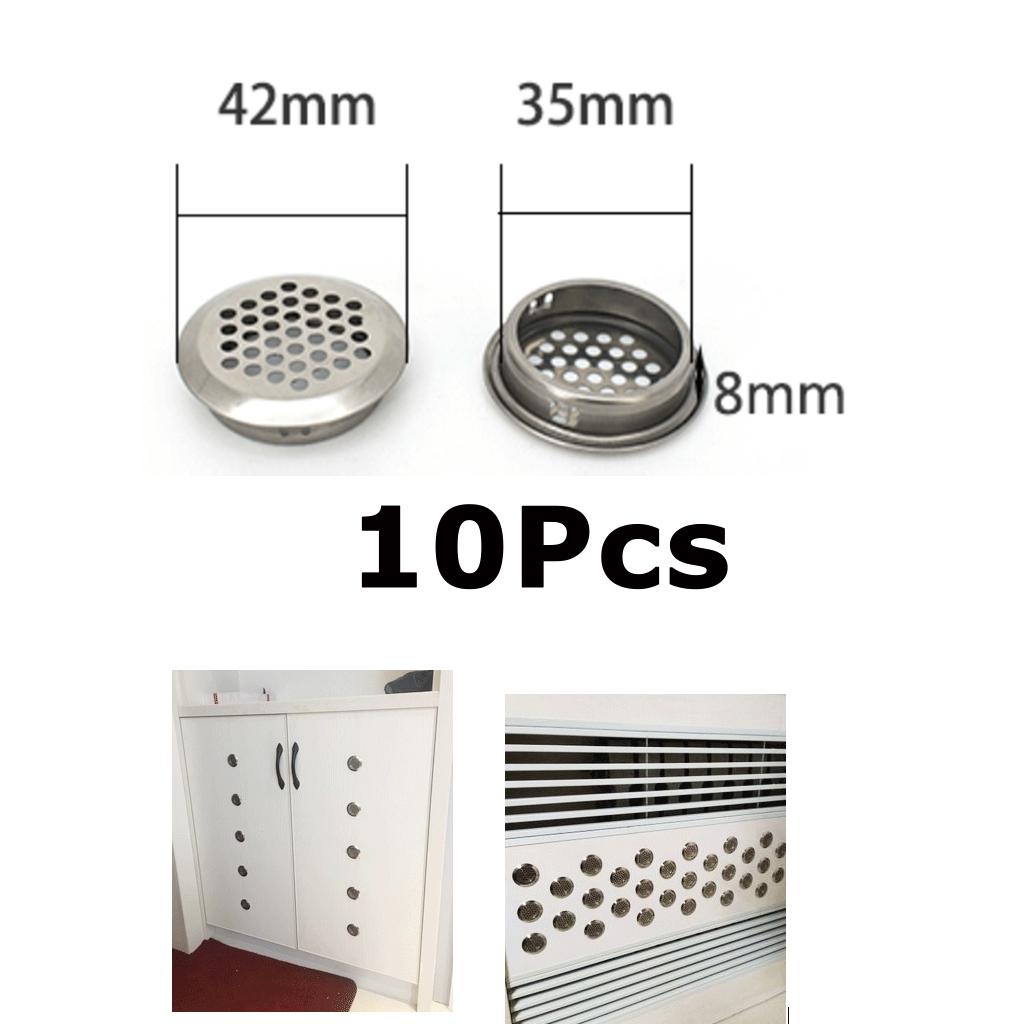 Cabinet Air Vents Cover Stainless Steel Round Vent Mesh Hole Louver 35mm