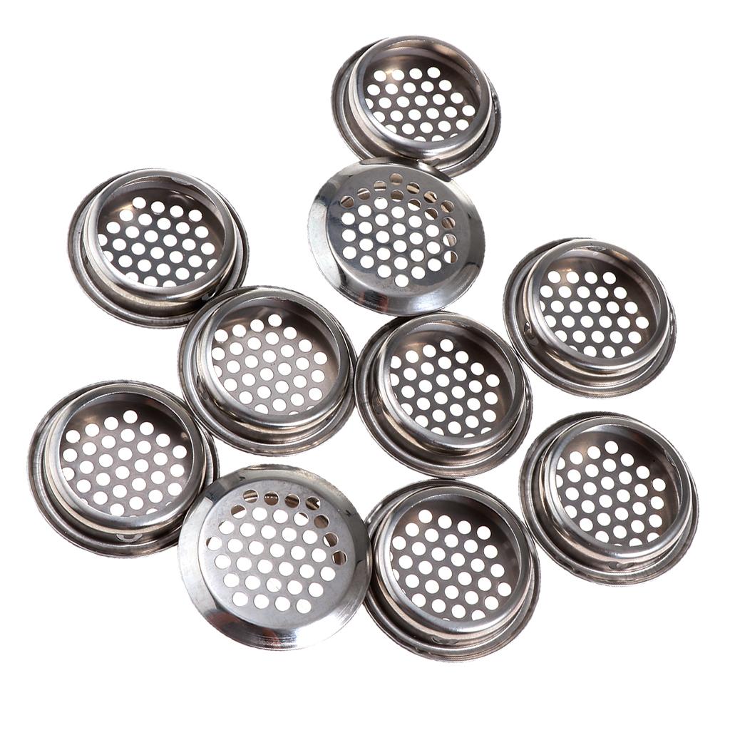 Cabinet Air Vents Cover Stainless Steel Round Vent Mesh Hole Louver 35mm