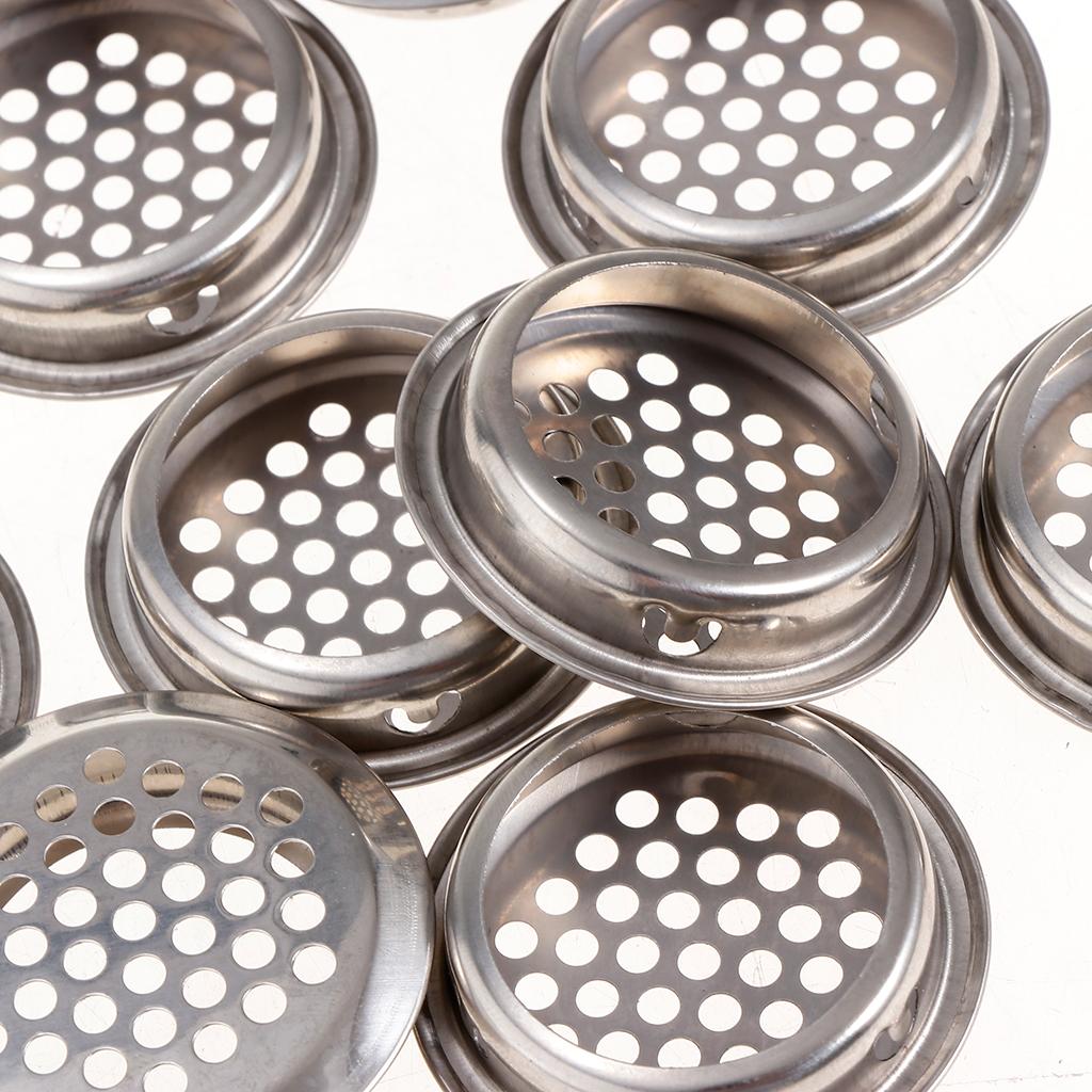 Cabinet Air Vents Cover Stainless Steel Round Vent Mesh Hole Louver 35mm