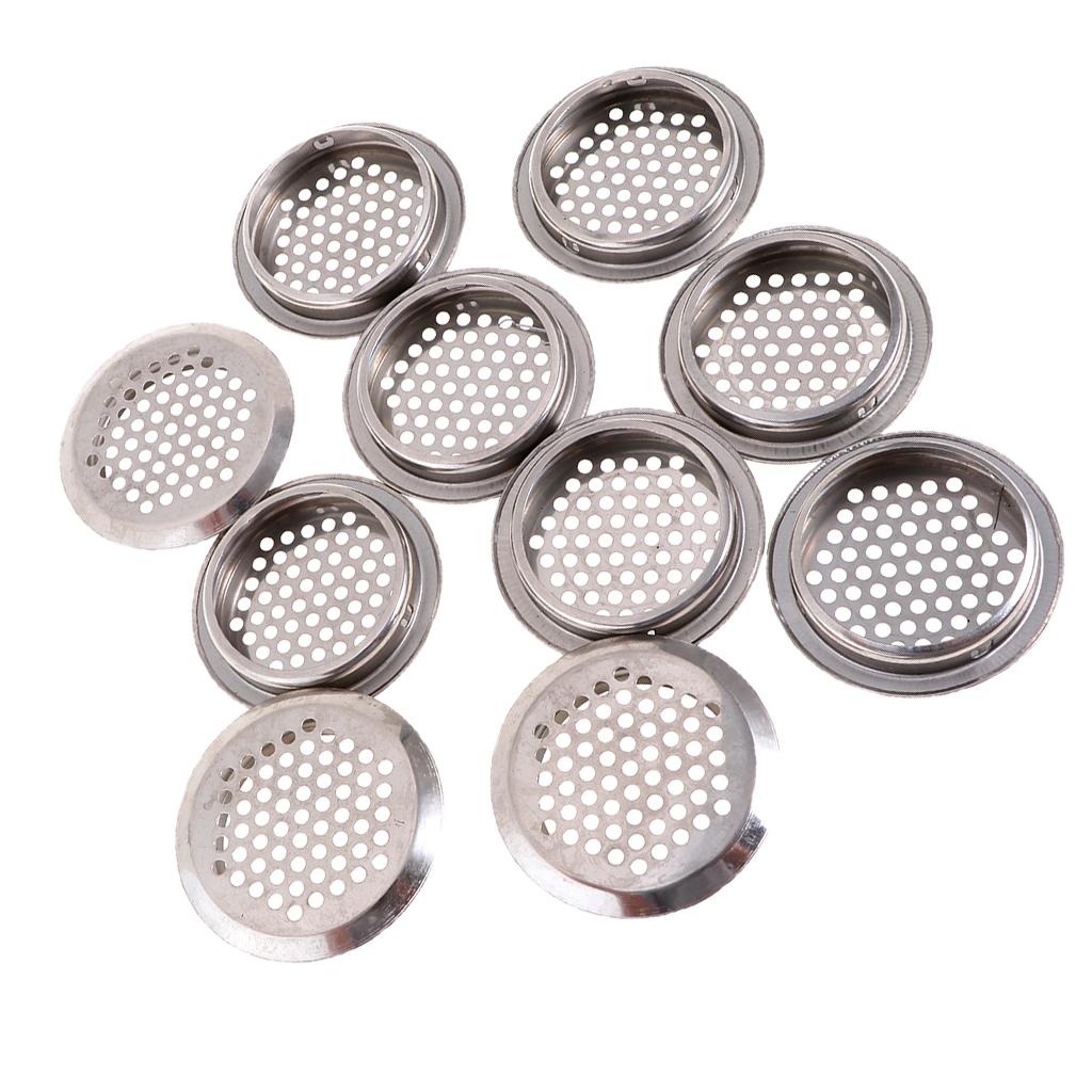 Cabinet Air Vents Cover Stainless Steel Round Vent Mesh Hole Louver 53mm