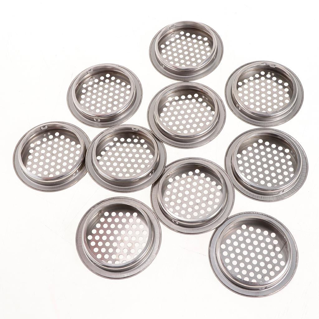 Cabinet Air Vents Cover Stainless Steel Round Vent Mesh Hole Louver 53mm