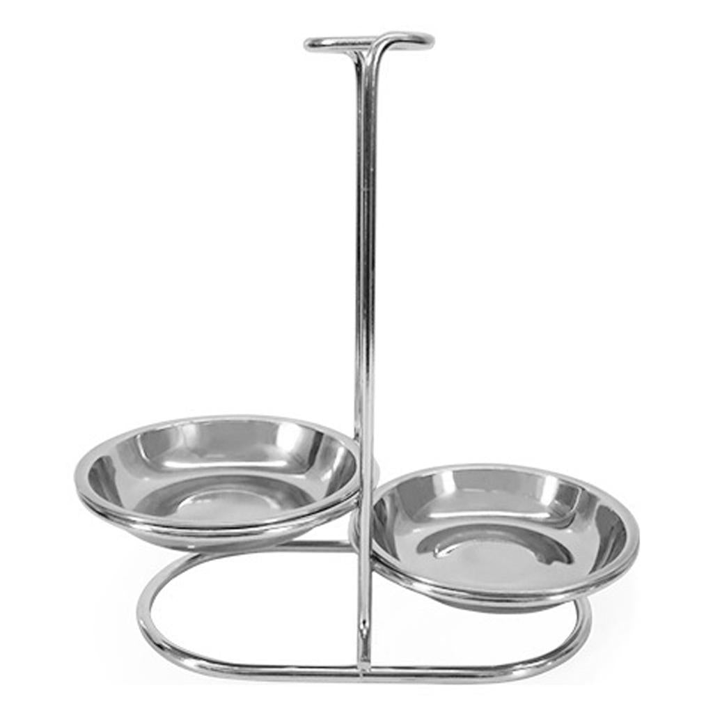 Stainless Steel Spoon Holder Rack Ladles Rest Soup Ladle Holder double size1 Double head