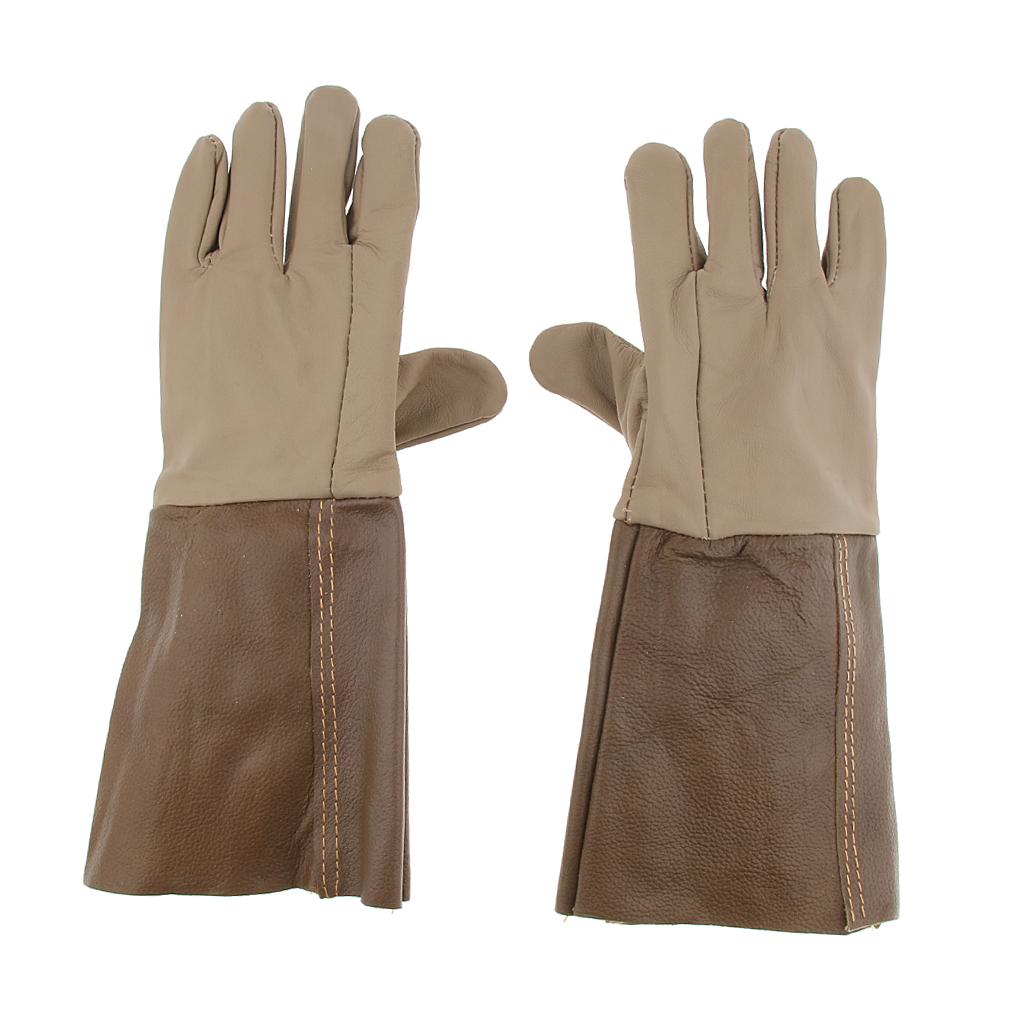 Leather Safety Work Gloves Welding Welder Protective Gloves Length 37cm