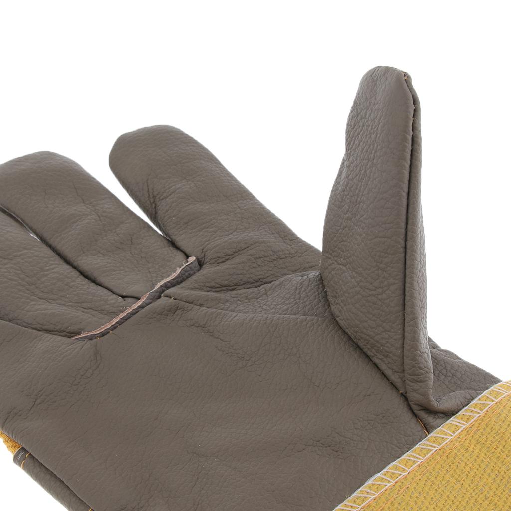 Leather Safety Work Gloves Welding Welder Protective Gloves Length 24cm