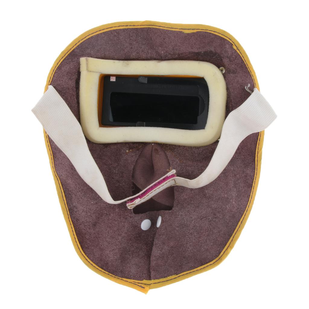 Leather Welding Helmet Arc Tig Mig Mask Weld Welder Mask Auto Darkening