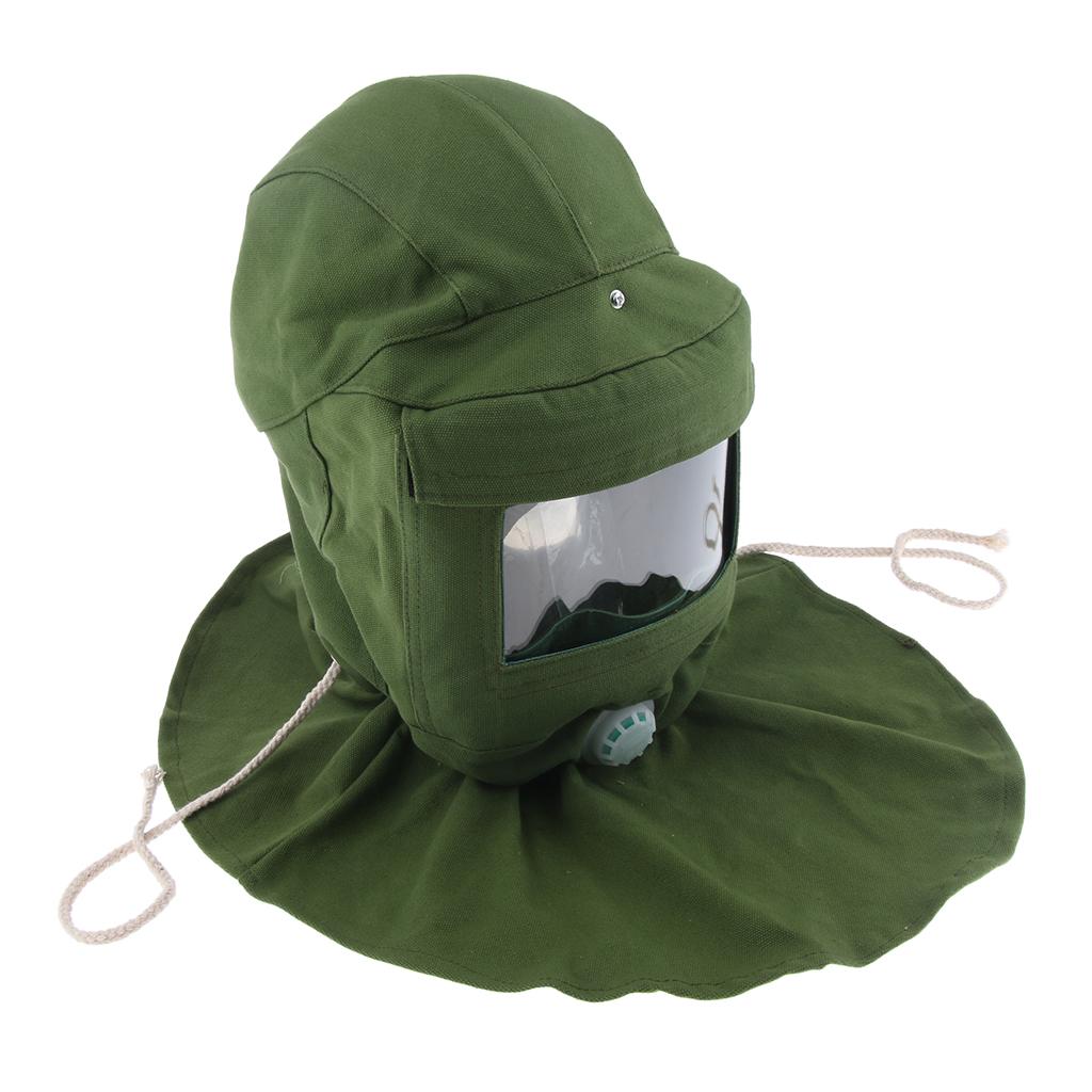 Sand Proof Heat Protection Hood Face Mask Anti-dust Equipment Green