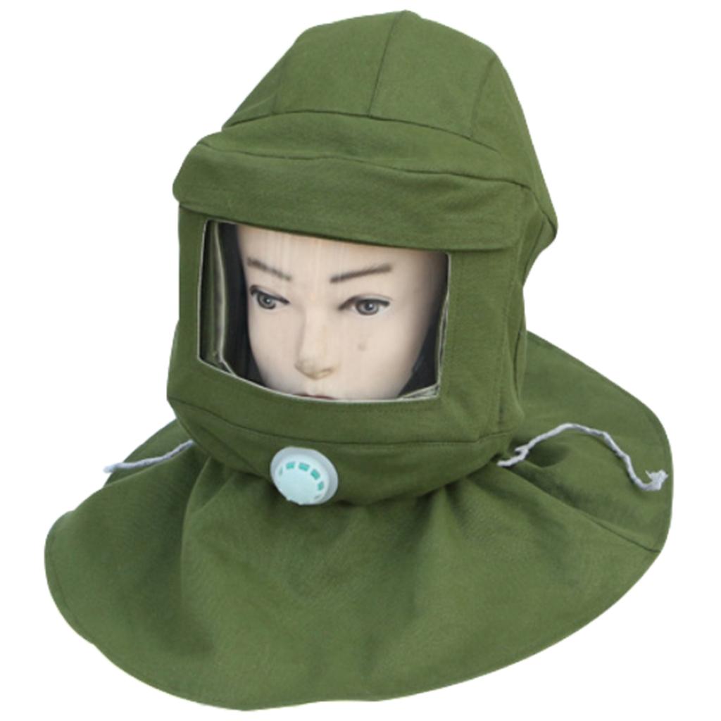 Sand Proof Heat Protection Hood Face Mask Anti-dust Equipment Green