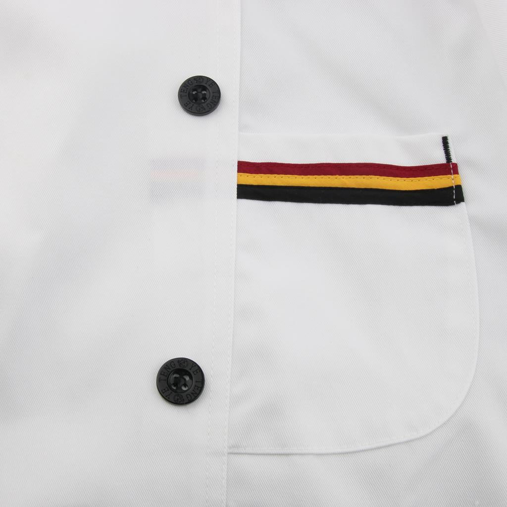 Unisex Chef's-Uniform Long Sleeve Double-Breasted Men Women Chef Coat White XXXL
