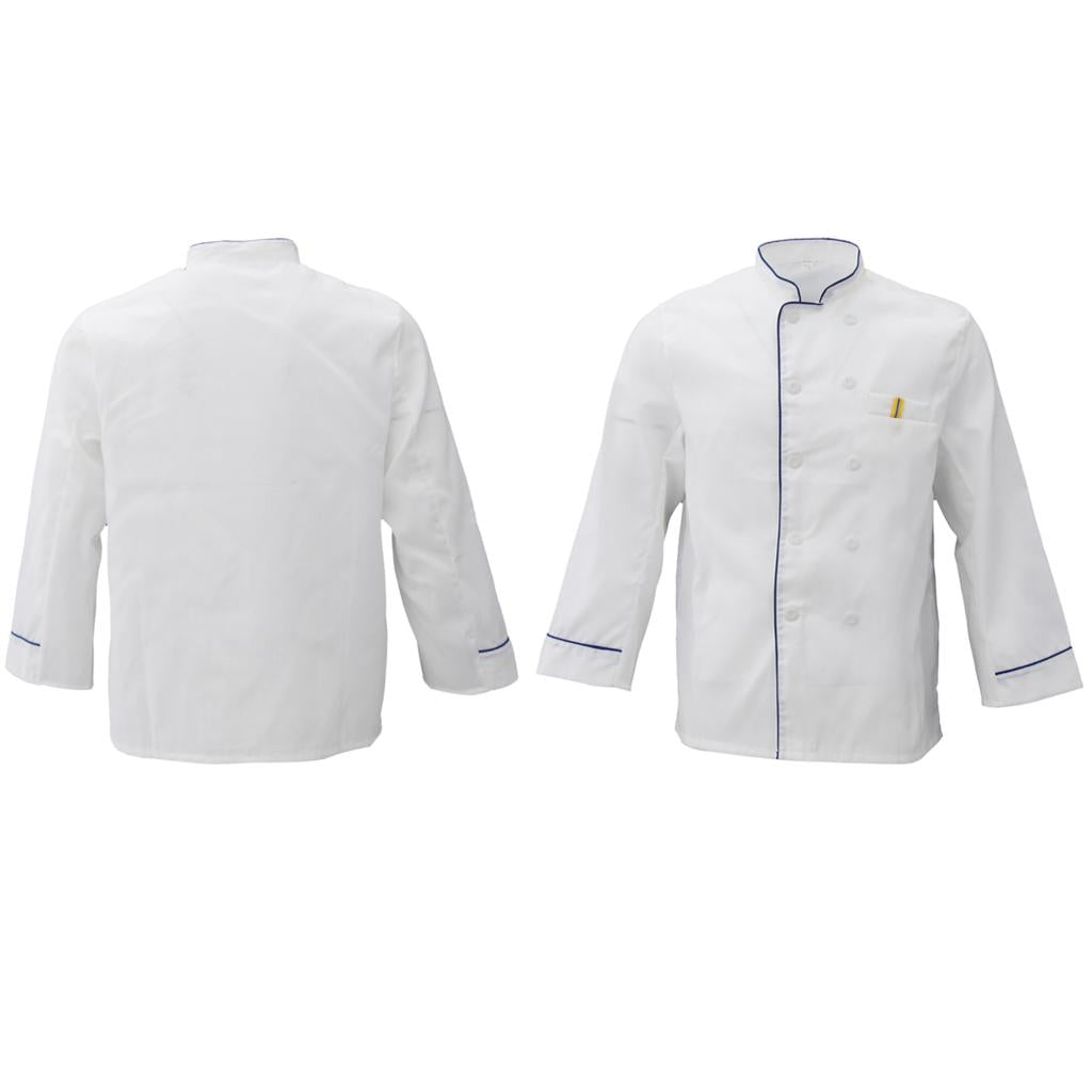 Unisex Chef's-Uniform Long Sleeve Double-Breasted Men Women Chef Coat L-3XL L