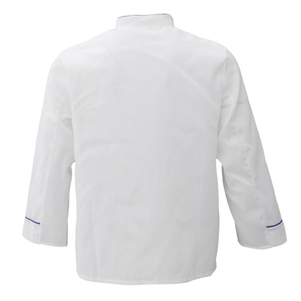 Unisex Chef's-Uniform Long Sleeve Double-Breasted Men Women Chef Coat L-3XL L