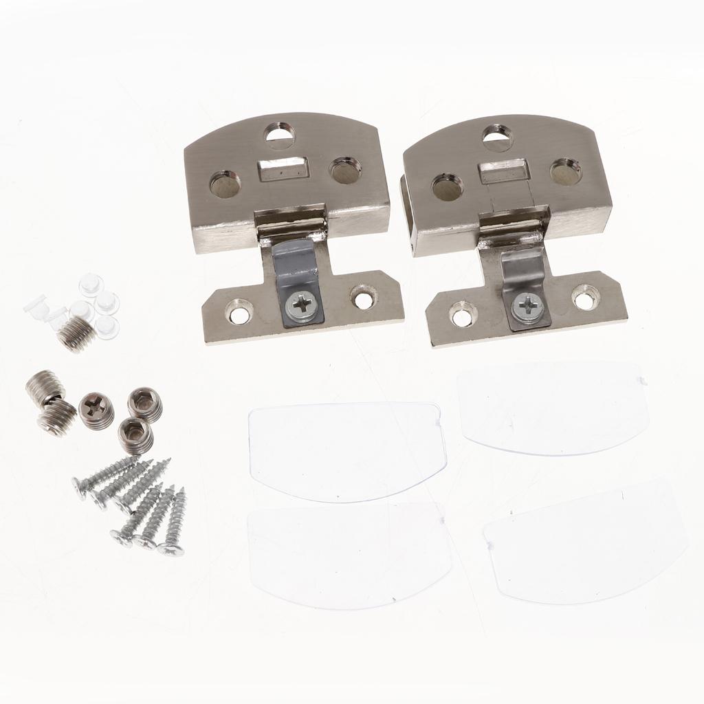 2Pcs Glass Door Hinge Display Cabinet Hinges Swivel Cupboard Hinges 5-8mm