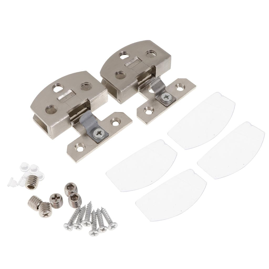 2Pcs Glass Door Hinge Display Cabinet Hinges Swivel Cupboard Hinges 5-8mm