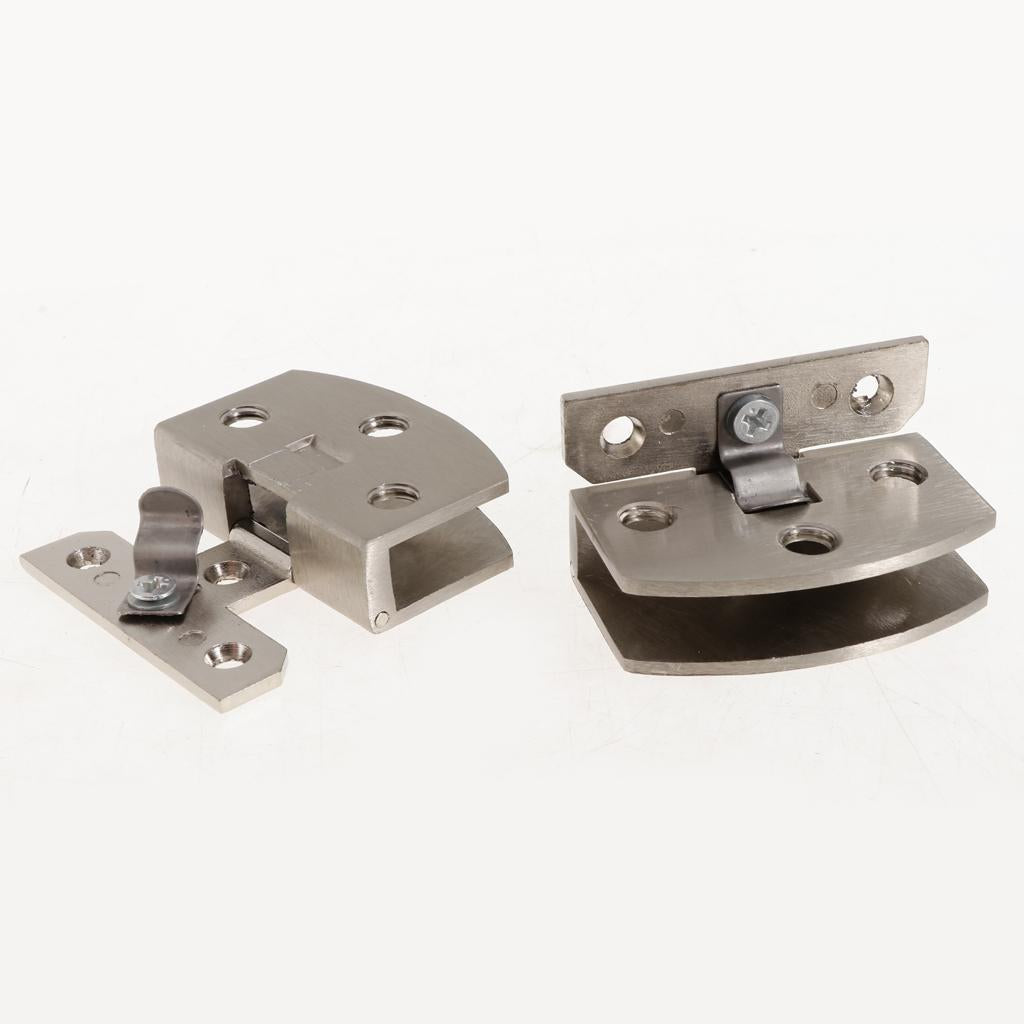 2Pcs Glass Door Hinge Display Cabinet Hinges Swivel Cupboard Hinges 5-8mm