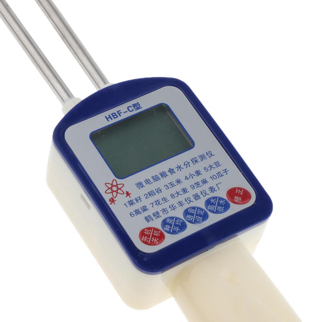 LCD Digital Grain Rice Corn Wheat Moisture Temperature Gauge Meter Tester