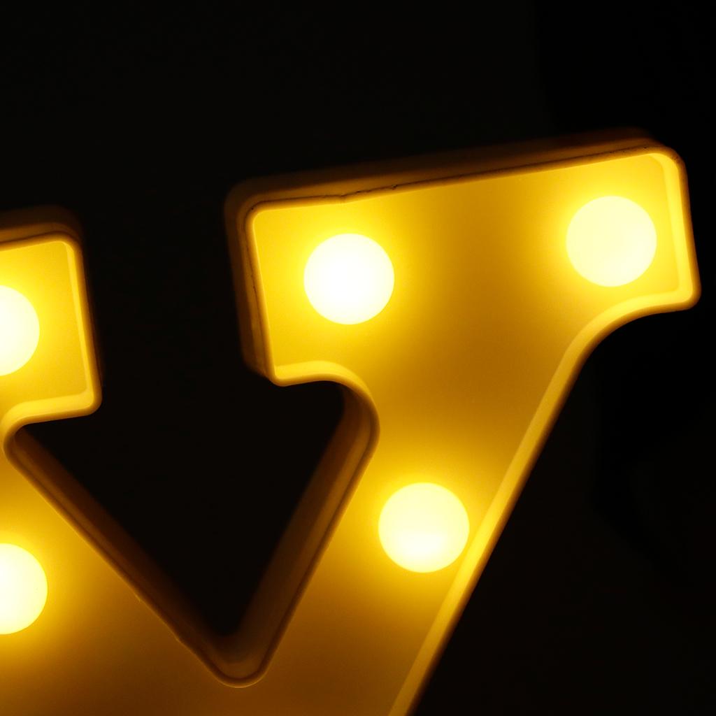 Remote Control Lightup LED Letter Alphabet Letter Festival Decorative Lamp X