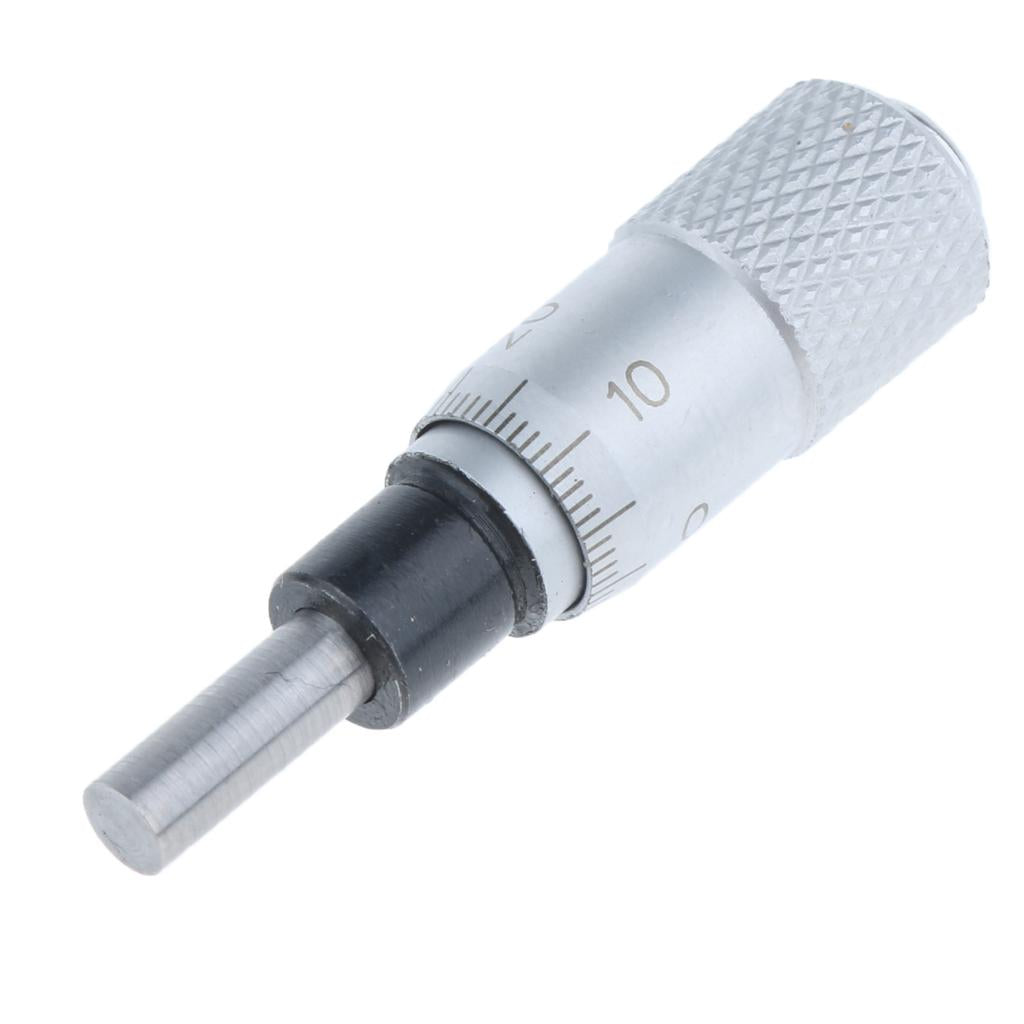 Micrometer Head Stop Spindle Lock, Metric, Flat Face, 0-6.5mm, graduation: 0.01 mm, with a clear scale